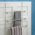 iDesign York Over the Shower Door Hanging Towel Rack for Bathroom