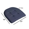 thumbnail image 4 of Premium Thick Comfortable Cushion U-Shaped Memory Foam Chair Pads Tufted Nonslip Rubber Back Seat 17 x 16 Inch, 4 of 4