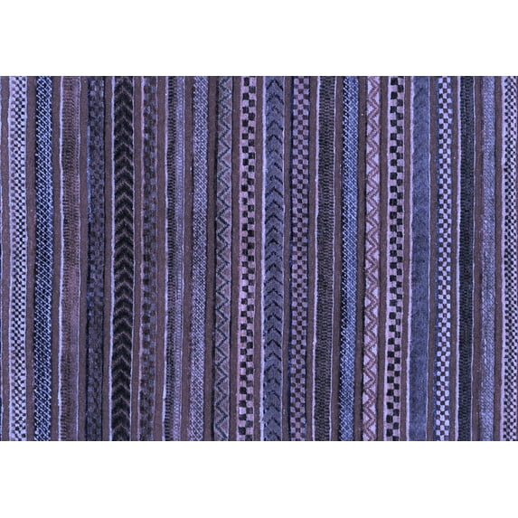 Ahgly Company Indoor Rectangle Oriental Blue Modern Area Rugs, 8' x 10'