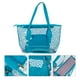 thumbnail image 4 of Bolsa de asas con cremallera clara DOTS MUJERES MODELAS MUJERES DE PLAYA TRANSPARENTE CON BOLSA DE PULSE INTERIOR (AZUL), 4 of 5
