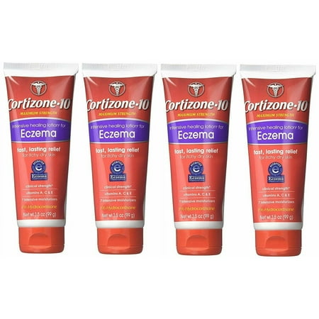 4 Pack - Cortizone-10 Intensive Healing Lotion Eczema/Dry Skin 3.50oz Each