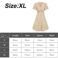 thumbnail image 2 of Dinheiro Vestido de primavera y verano para mujer, vestido casual de manga corta con volantes, vestido con cuello en V, XL,, 2 of 6