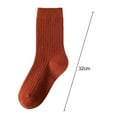 thumbnail image 6 of Moxufan Women Mid-calf Socks High Elastic Breathable Socks Sweat-absorbent Stockings Soft Solid Color Bootie Socks Thick Warm Socks for Fall Winter,Brown, 6 of 8