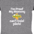 thumbnail image 3 of Inktastic Proof Mommy Cant Resist Pilots Boys Baby Bodysuit, 3 of 4