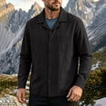 thumbnail image 5 of Vetsdori Button Up Tops for Men Pocket Linen Work Long Sleeve Casual Winter Stylish Plain Mens Shirts, 5 of 9