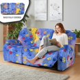 thumbnail image 4 of ZIATUBLES Paw Tie Dye Printed Recliner Cover for 3-Seater Reclining Sofa, Stretch Recliner Couch Covers with Storage Pockets Set of 8, Elastic Polyester Spandex Furniture Protector for Living Room, 4 of 9