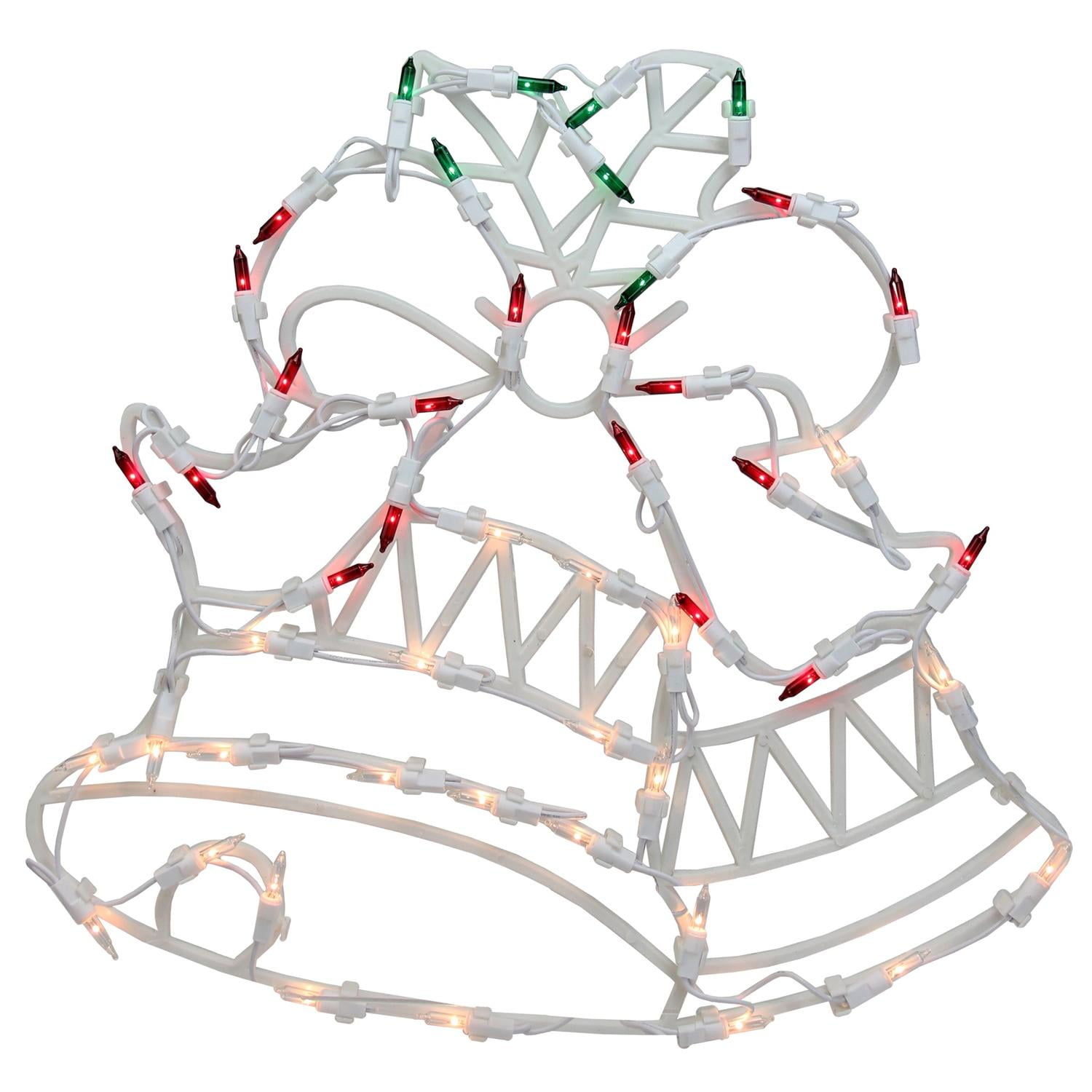 18" Lighted Double Bells Christmas Window Silhouette Decoration