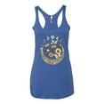 thumbnail image 2 of Wild Bobby I Only Told The Moon, Moon Phases Daisies and Butterflies Vintage Women Tri-Blend Racerback Tank Top, Vintage Royal, Medium, 2 of 6