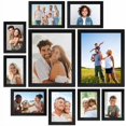 thumbnail image 1 of Icona Bay Combination Black Picture Frames Set - 10 PC (Four 4x6, Four 5x7, Two 8x10), Impresia Collection Multi-Pack, Simple Modern Design for Wall Gallery, 1 of 4