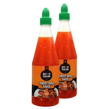 Best of Thailand Real Asian Brewed Sauce, No MSG, Kosher 23.6 fl-oz (Pack of 2 (Sweet Chili (Best Meat Sauce Ever)