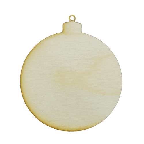 Package of 10, Small 3.5" x 4" x 1/4" Baltic Birch Plywood Christmas Ornament #1 Wood Cutout for Wood Craft Project, Children or Adult Art Work, Home Décor and DIY Fun, Made in USA