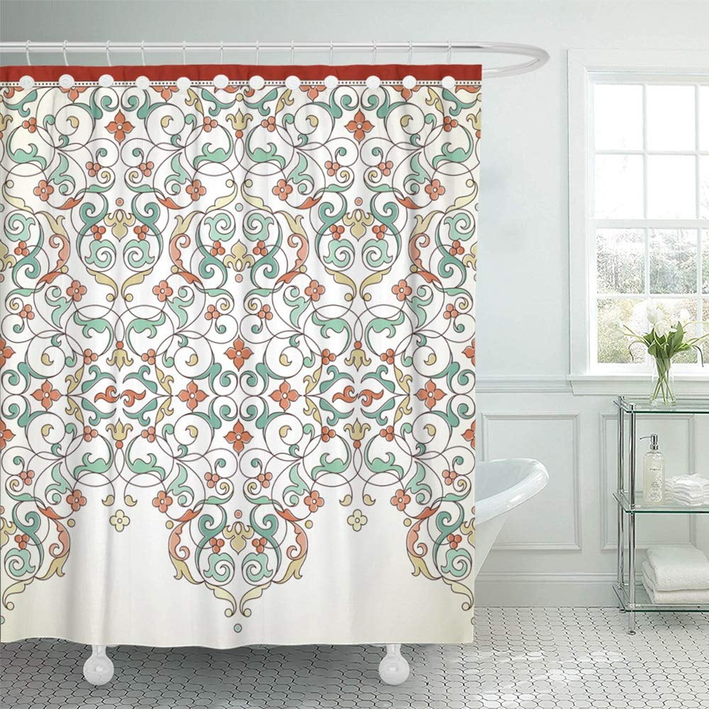 PKNMT Abstract Ikat Pattern Accessory Batik Boho Curtains Damask