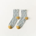 thumbnail image 6 of CoCozhu 5 Pairs Women's Warm Socks Kawaii Floral Socks Cutecore Cotton Socks Y2K Pretty Vintage Embroidered Socks, 6 of 7