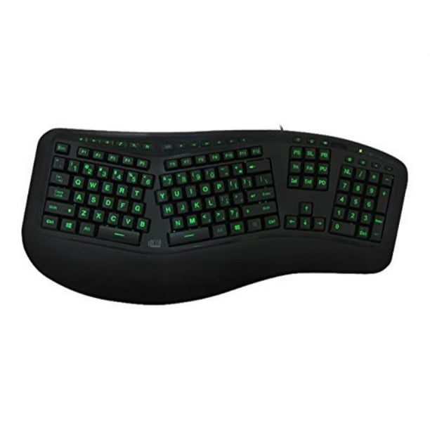 Adesso AKB150EB 3Color Illuminated Backlit Large Print Ergonomic