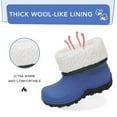 thumbnail image 4 of FUNCOO PLUS Kids Lined Rain Boots Boys Winter Warm Fleece Rain Boots Children Snow Boots Size 4, 4 of 5