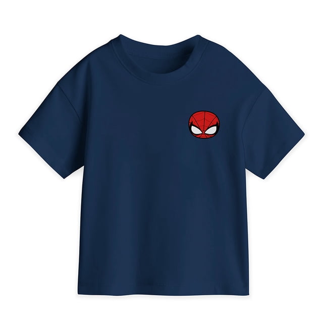 Playera Casual Spider-man para Bebes Manga Corta Marino Talla 2