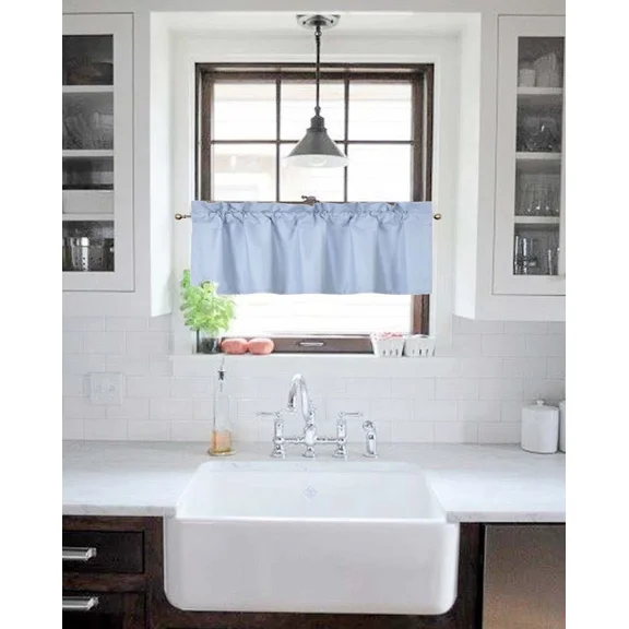 Blackout Window Valance 1PC Lined Foam Microfiber, Rod Pocket RS9