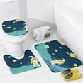 thumbnail image 4 of Astronaut Exploring Space Shower Curtain Bathroom Sets Toilet Lid Rug, Bath Mat And Contour Mat, Shower Curtain 4Pcs, 4 of 8