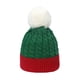 thumbnail image 1 of Gorro de invierno acanalado para mujer, gorro cruzado de punto grueso con pompón, gorro suave y cálido, 1 of 6