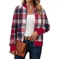 thumbnail image 2 of jobturf Cropped Bomber Jacket Women Fall Winter Fashion Full Zip up Coats Long Sleeve Casual Outerwear Lightweight Jackets with Pockets, 2 of 7
