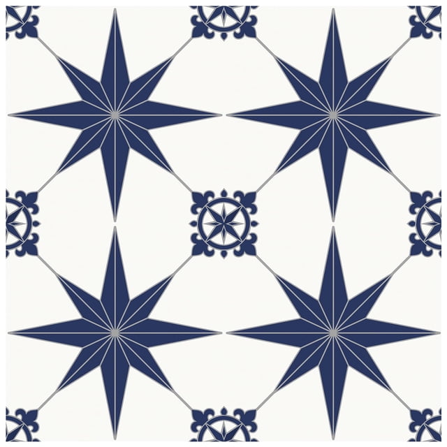 Azulejo MORCART Peel and Stick de 20 x 20 cm, 40 unidades (Blue Star)