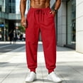 thumbnail image 2 of LWavelet Jogger Sweatpants for Men Drawstring Elastic Waist Jogging Pants Fall Casual Workout Hiking Pants with Pockets, 2 of 6