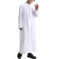 thumbnail image 6 of Otqutp Muslim Clothes for Boys Middle Eas𝘁 Ramadan Kaftan Thobe Kids 𝗜slamic 𝗠oroccan Long Sleeve Robe Prayer Clothing, 6 of 8