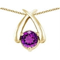 thumbnail image 2 of Tommaso Design� Round 7mm Genuine Amethyst Pendant Necklace, 2 of 9
