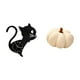 thumbnail image 5 of Reloj de pared acrílico con diseño de gato y almohada de calabaza de Halloween, adorno decorativo moderno para sala de estar, dormitorio y sofá., 5 of 8