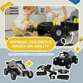 thumbnail image 6 of 2-In-1 12V Kids Ride On Building Block Cars, Electric Truck Car/Kart-Switch Freely, Ride on Toys with Remote Control, Toddler Car with Multifunctional Control Panel, Gift for Boys Girls 2-4, Black, 6 of 8