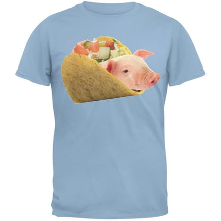 Light Blue Adult Shirt - Taco Pig Light Blue Adult T-Shirt