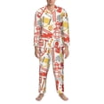 thumbnail image 3 of Pofeuu Firefighter Icons Print Men's Long Sleeve Pajama Set Pijamas Para Hombres Pijamas Para Hombres Mens Pajamas Set-X-Large, 3 of 7