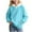 Light Blue, variant on Admvng Hoodies for Teen Girls Shirt Long Sleeved Pattern T-shirt Solid Round Neck Solid Top Sweatshirt(2-15years)