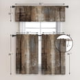 thumbnail image 4 of Brown Blackout Kitchen Curtains Tiers and Valances Set 3 Piece for Windows Grey Kitchen Window Curtains Set,Modern Abstract Art Valances for Living Room(36" Tiers Set), 4 of 6