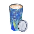 thumbnail image 3 of Kll Peacock Stainless Stainless Steel Vacuum Insulated Coffee Cup 20 Oz Lids And Straws,1 Metal Straws,1 Cleaning Brush, 3 of 9