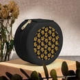 thumbnail image 6 of Naloa Maple Leaves With Leopard Round Jewelry Box, Travel Jewelry Organizer, 3.9 x 3.9 x 2in Jewelry Storage Box for Women-Black, 6 of 7