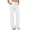 #0138-White, variant on Womens Yoga Pants, Solid High Waisted Elastic Button Detail Leggings, Tight Fit Pocket Trousers, Casual Sport Long Bottoms Gift