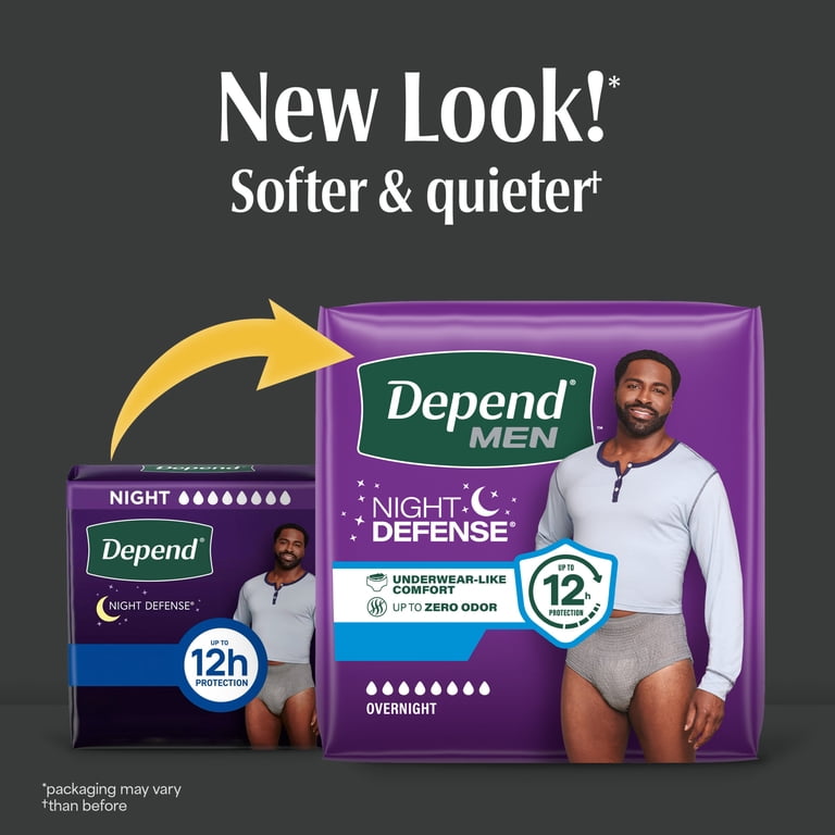 Depend, Night Defense Incontinence Underwear, Large (35‚Äì43