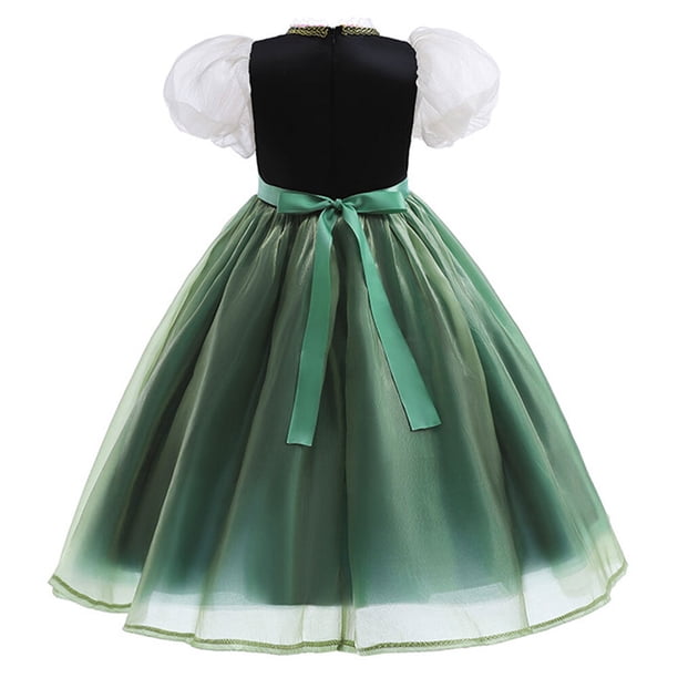 walmart princess anna dress Girls Queen Anna Princess Dress Halloween Fancy Cosplay Costume, Girl's, Size: 140CM/7-8T, Green