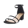 thumbnail image 3 of SUGAR Womens Black See-Through Strap Padded Comfort Noelle Round Toe Block Heel Buckle Dress Sandals Shoes 10 M, 3 of 4