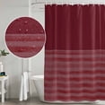 thumbnail image 5 of Small Stall Shower Curtain 36x78 Inch Narrow Half Size Red Striped Bath Curtains Bathroom Decor, Vintage Stripes Ombre Waterproof Fabric Shower Curtain Set with Hooks 36 Inch, 5 of 7