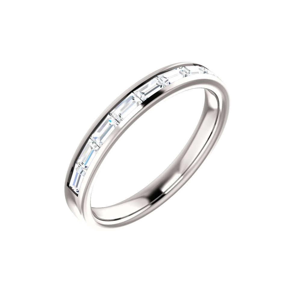 Diamond2Deal - Platinum 1/2 Carat (cttw) Diamond Channel-Set
