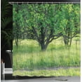 thumbnail image 3 of Ambesonne Woodland Shower Curtain, Huge Tree and Leaves Print, 69"Wx70"L, Dark Green Emerald Khaki, 3 of 4