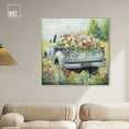 thumbnail image 3 of Vintage Trucks And Flowers Chic Farmhouse Canvas Wall Art by Art Remedy, Silver Floater Frame, 40"x40", 3 of 7