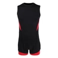 thumbnail image 2 of LOVIVER Maillot de Cyclisme pour Hommes Sans Manches avec Short 2TG Rouge Noir, 2 of 8