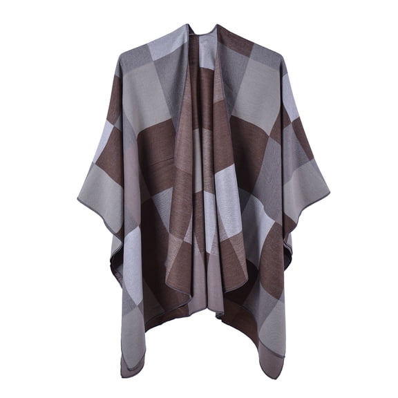 Luo Fashion Split Design Double-Sided Thickened Shawl Women's Fashion Warm Scarf