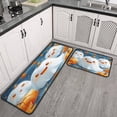 thumbnail image 2 of Happy Halloween Kitchen Rugs Sets Of 2 Cute Ghost Pumpkin Welcome Halloween () Kitchen Mats for Door Bath Non-Slip Runner Rug Decorations for Porch Veranda Entryway (17x47in+30x17in), 2 of 7