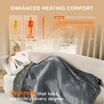 thumbnail image 5 of Heated Throw Blanket 70"x 80" Extra Large Size Flannel and Velvet with 10 Optional Heating Levels ,8 Hours Timer Up- Gray, 5 of 6