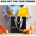 thumbnail image 5 of 10 Pieces Insulated Lunch Bag Bulk Lunch Box Large Reusable Leakproof Tote Container with Aluminum Foil Employees Gift for Nurses Men Office Work Beach Travel (Black), 5 of 5