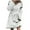 White, variant on SMihono Straight Sweater Dress for Women Fall Winter 2025 Outfit Contrast Trim Jumper Knit Oversized Sweater with Belt Gray Free Size